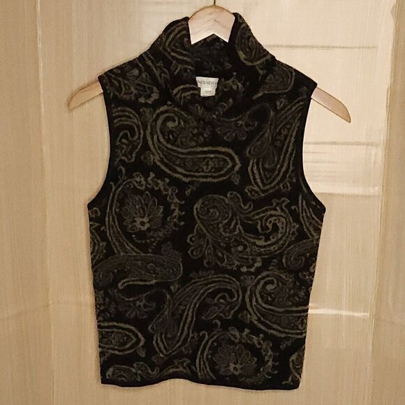 Jones New York Wool Blend Sleeveless Cowl Neck Sweater Medium - Picture 1 of 5